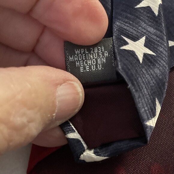 American Traditions "Made In The USA" American Flag Repp Neck Tie 100% Silk - Picture 8 of 11